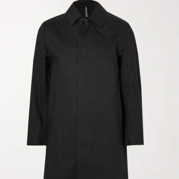 MACKINTOSHI black Oxford bonded cotton trench coat  size 40 $1195 + tax - Picture 3 of 16